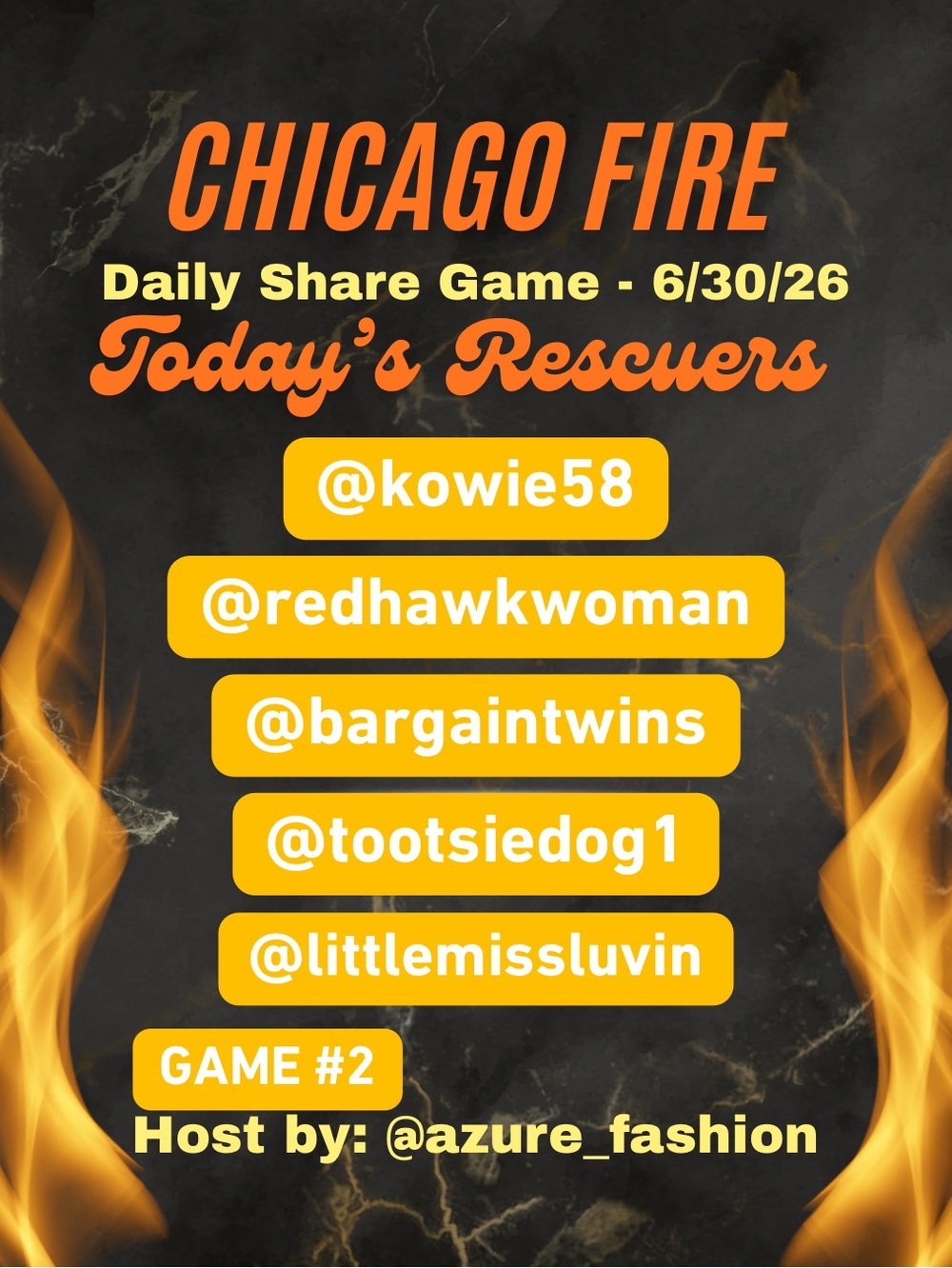 WELCOME TO CHICAGO FIRE! TUESDAY’S RESCUERS ARE UP! LETS GET THIS PARTY STARTED!
